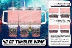 Glitzy Leopard Petal Tumbler Design 40oz Product Image 1