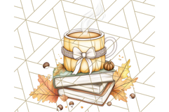 Pumpkin Spice Chibi Girls, Fall Accessories PNG, Cozy Autumn Product Image 2