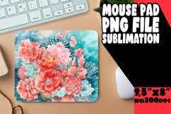Colorful Flower Mouse Pad Design PNG Product Image 1