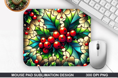Flowers Mouse Pad Sublimation,Christmas Mouse Pad PNG Design Product Image 1