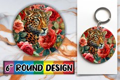 Vibrant Wildlife Round Sublimation Patterns Product Image 1