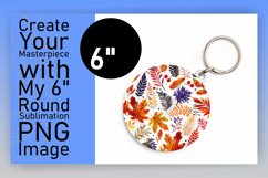 Harvest Watercolor Pattern Round Design for Autumn Keychain Product Image 1