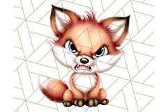 Adorable Angry Animals Clipart PNG, Cute Moody Faces Png Product Image 2