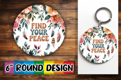 Sweet Circle Car Coaster PNG, Flower Quote Product Image 1