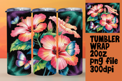 Custom Wraps for 20oz Tumbler , Flowers Product Image 1