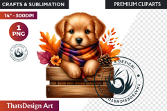 Cute Autumn thanksgiving Baby animal and Pumpkin PNG clipart Product Image 1