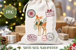 Baby Christmas Deer Santa Sack, Winter Gift Bag Product Image 1