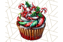 Christmas Cupcake PNG Clipart, Cute Food PNG, Holiday Treat Product Image 2