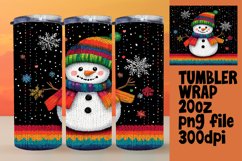 Crafty 20oz Tumbler Template , Snowman Product Image 1