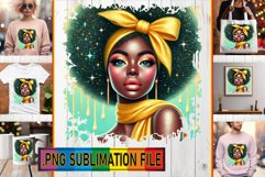 Whimsical TOTE BAG Designs PNG, Afro Girl Product Image 1