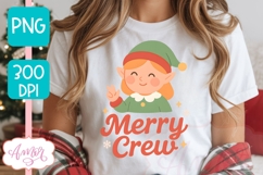 Cute Christmas PNG design, Merry Crew PNG sublimation Product Image 4