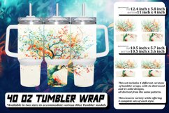 Vibrant Watercolor Tree Tumbler Wrap - 40oz Product Image 1