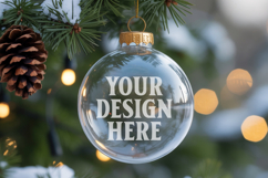 Acrylic Christmas Ornament Mockup , christmas ornament mocku Product Image 1