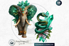 Crystalline Fauna Fantasy Animal PNG Clipart scrapbooking Product Image 5