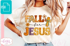 Fall for Jesus shirt PNG for sublimation, Christian shirt Product Image 1