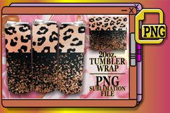 Shimmering Leopard &amp; Flower Power Tumbler Decals - 20oz Product Image 1