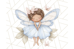 Pastel Blue Fairy Garden Clipart, Enchanted Cottagecore Png Product Image 2