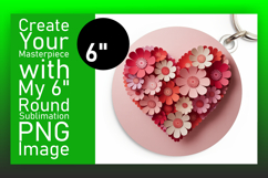 Lovely Round Design for Car Coasters , Flowers Heart Product Image 1