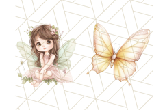 Whimsical Fairies and Butterflies PNG, Pastel Fantasy Art Product Image 8