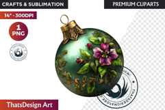 Christmas Jewel Baubles Clipart | Elegant Holiday Ornaments Product Image 1