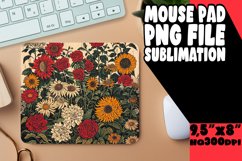 Nostalgic Vintage Flower Mouse Pad Design Product Image 1