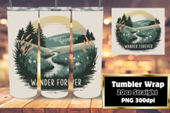 VIBRANT 20oz Tumbler Artwork for DIY , Adventure Product Image 1