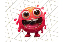 Slime Monster Clipart, Colorful Goo Graphics Png Product Image 2