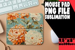 Tropical Petal Sublimation Mouse Pad Design PNG Product Image 1