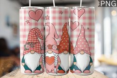 Valentine&#039;s Day Gnome Tumbler Wrap - High Quality 300 Dpi Product Image 1