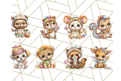 Costumed Critters Halloween Clipart PNG, Halloween Clip Art Product Image 6