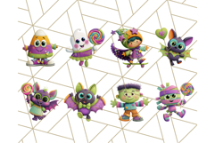 Colorful Halloween Clipart PNG, Cute Kids &amp; Candy Clip Art Product Image 2