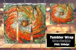 Abstract Mosaic Flower Tumbler Wrap Sublimation 20oz Product Image 1