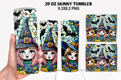 Skinny Tumbler 20oz Wrap Design,Halloween Tumbler PNG Design Product Image 1