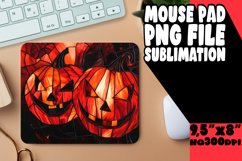 Bewitched Stained Glass Mouse Pad Design Autumn Sublimation Product Image 1