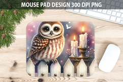 Watercolor Owl Mouse Pad Sublimation - Animal PNG Product Image 1