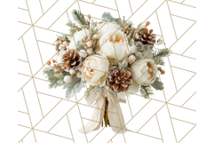 Whimsy Winter Florals Clipart PNG, Christmas Png Clipart Product Image 2