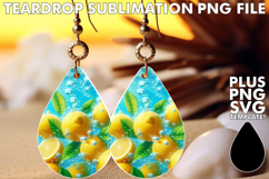 Cheerful Teardrop Earrings Design PNG, 3D Fruits Product Image 1