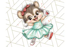 Sock Hop Animal Dance Party PNG Clipart, Cute Retro 1950s Product Image 2