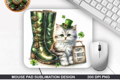 Dog Mouse Pad Sublimation, St. Patrick&#039;s Mouse Pad PNG Product Image 1