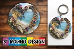 Serene Summer Meadow Circle Design Sublimation Product Image 1
