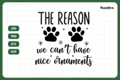 Christmas Dog Bandana Quotes SVG | The Reason Product Image 3