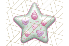 Cute Puffy Star Clipart PNG, 3D Glossy Pastel Stars Clip Art Product Image 2