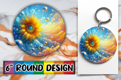 Joyful Sublimation Circle Designs PNG, 3D Flower Product Image 1