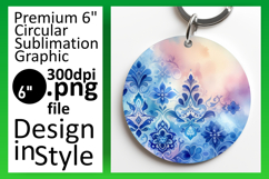 Creative Round Design Coaster Artwork , Watercolor Patter Product Image 1