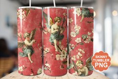 Cupid Vintage Valentine Tumbler | Valentine Tumbler Wrap Product Image 1
