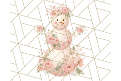 Patterned Snowman Silhouette PNG Clipart Product Image 2