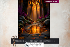 Enchanted Forest Fantasy Backdrop and Junk Journal Kit Product Image 13