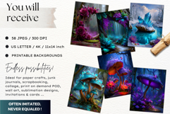 Enchanted Forest Fantasy Backdrop and Junk Journal Kit Product Image 2