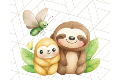 Cute Animal Friends Clipart PNG, Whimsical Spring Animal Duo Product Image 2