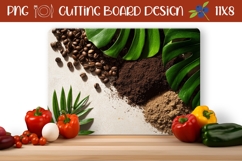 Tropical Cutting Board Design, Coffee Cutting Board Product Image 1